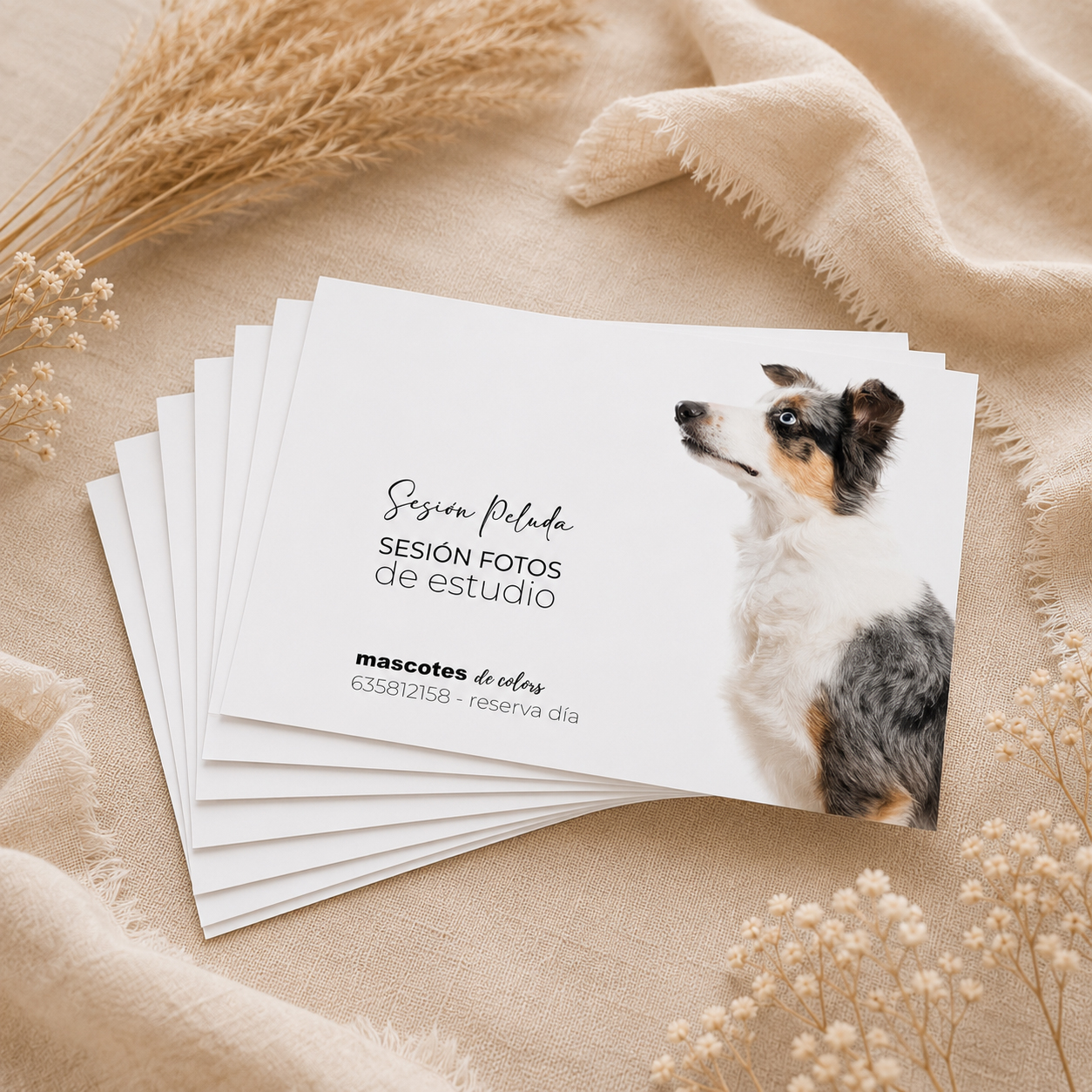 Vale regalo sesión de fotos para perros Peluda con copias en Mollet del Vallès y Barcelona - Mascotes de Colors